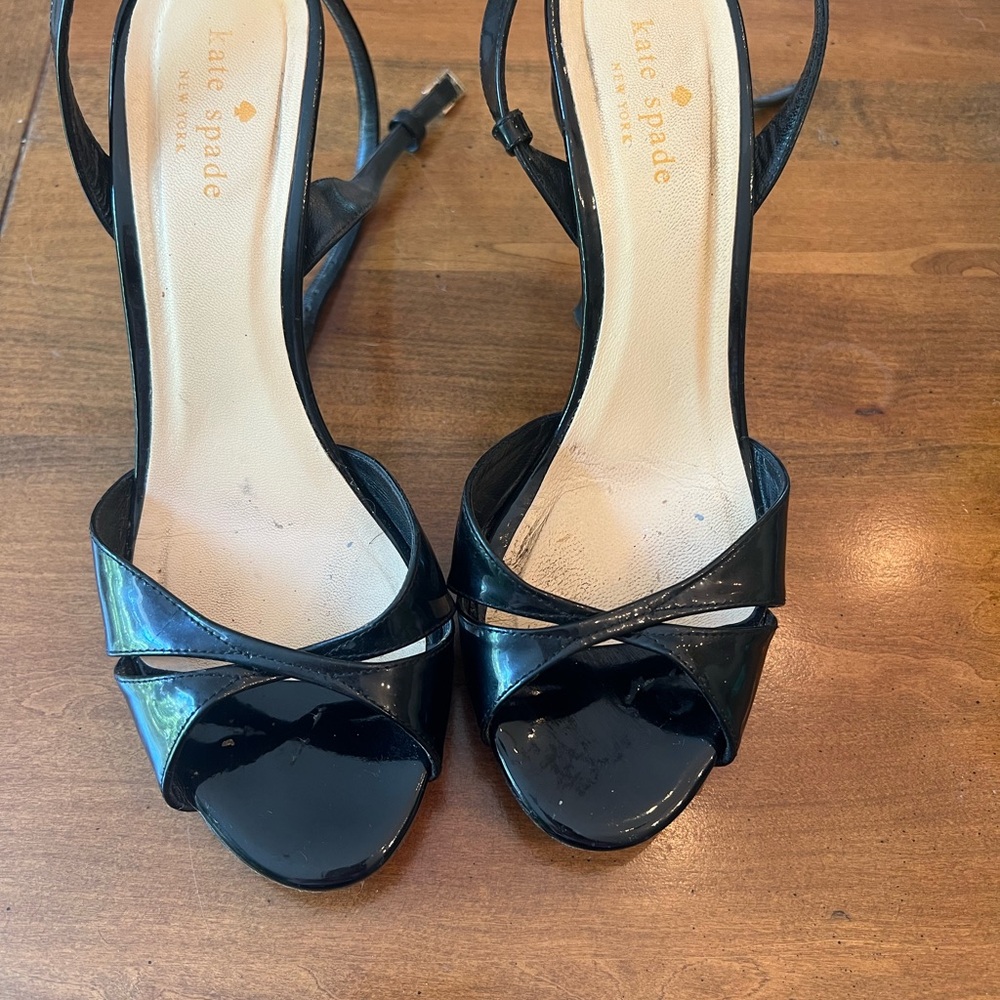 Kate Spade Glossy Black Heels